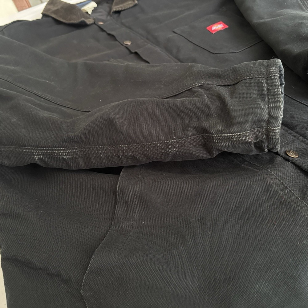 Dickies Jacket Mens 3XL Black Heavyweight Quilt Lined Field Vintage Big & Tall - Picture 13 of 16